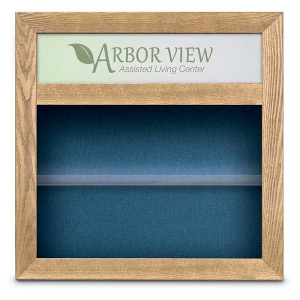 United Visual Products Outdoor Enclosed Combo Board, 42"x32", Bronze Frame/Black & Apricot UVCB4232ODBZ-BLACK-APRICOT